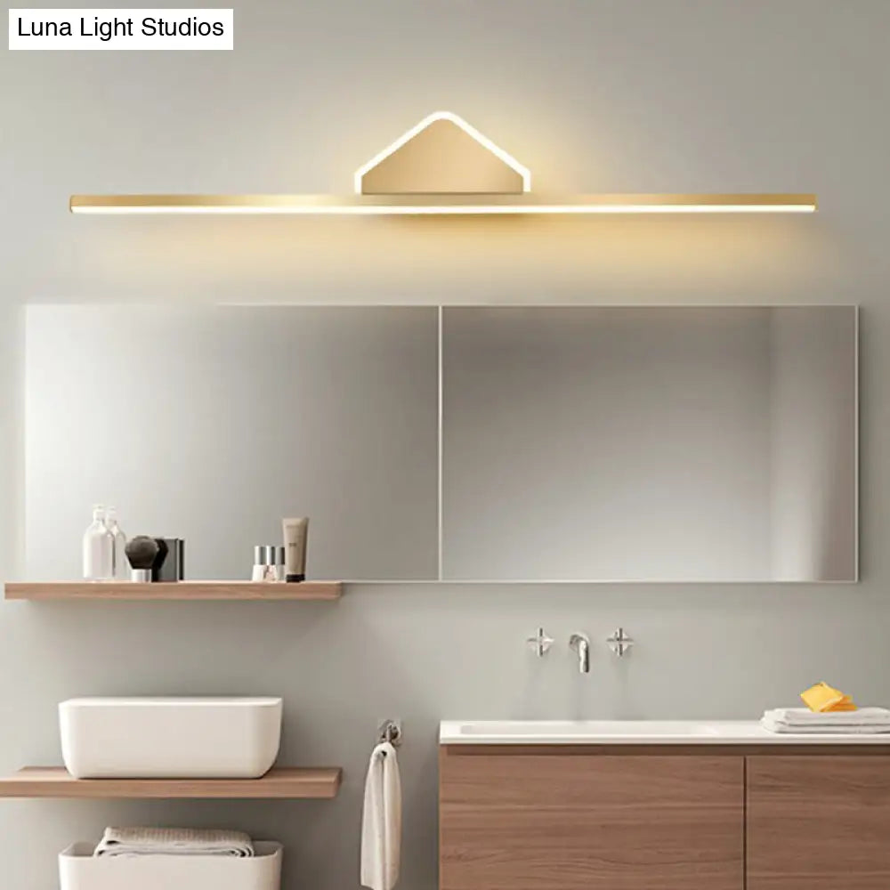 DecorBites™ Minimalist Acrylic LED Vanity Light with Gold Finish for Bathroom Walls