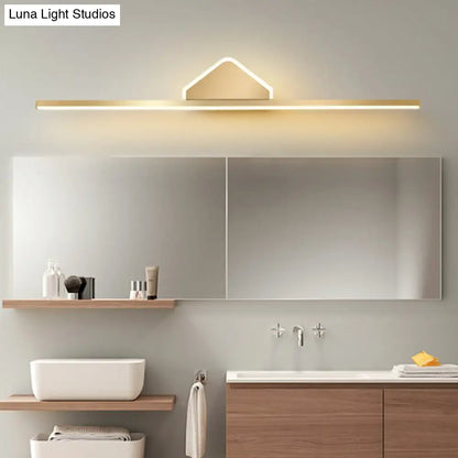 DecorBites™ Minimalist Acrylic LED Vanity Light with Gold Finish for Bathroom Walls