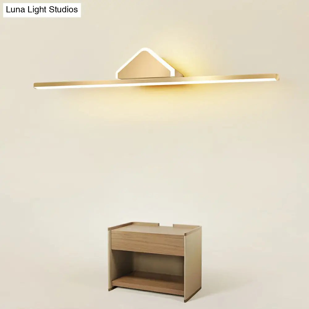DecorBites™ Minimalist Acrylic LED Vanity Light with Gold Finish for Bathroom Walls