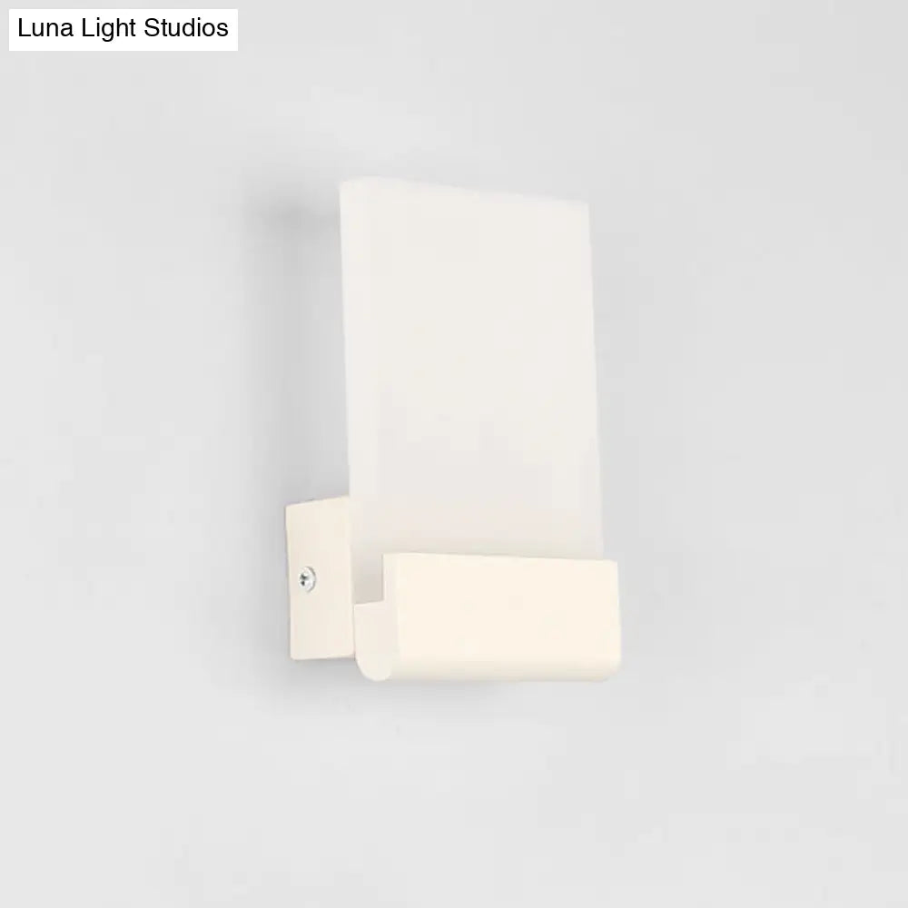 DecorBites™ Minimalist Acrylic Rectangle Wall Mount LED Sconce Lamp - Bedside Light with Warm/White Glow