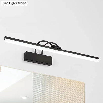 DecorBites™ Minimalist Acrylic Vanity Lighting Fixture - 16"/20" Modern LED Wall Mount Light in Black for Bathroom with Warm/White Light