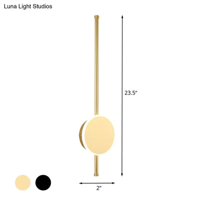 DecorBites™ Minimalist Acrylic Wall Sconce with LED Light in Black/White - Available in 3 Sizes