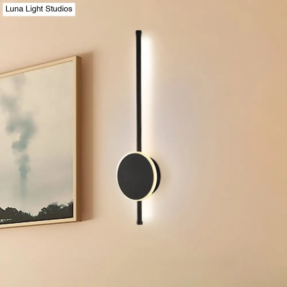 DecorBites™ Minimalist Acrylic Wall Sconce with LED Light in Black/White - Available in 3 Sizes