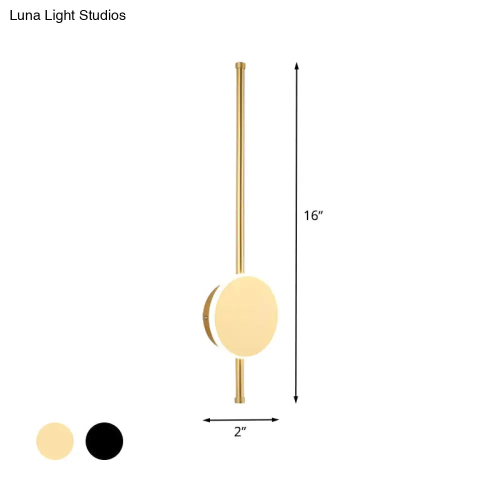 DecorBites™ Minimalist Acrylic Wall Sconce with LED Light in Black/White - Available in 3 Sizes