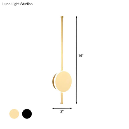 DecorBites™ Minimalist Acrylic Wall Sconce with LED Light in Black/White - Available in 3 Sizes