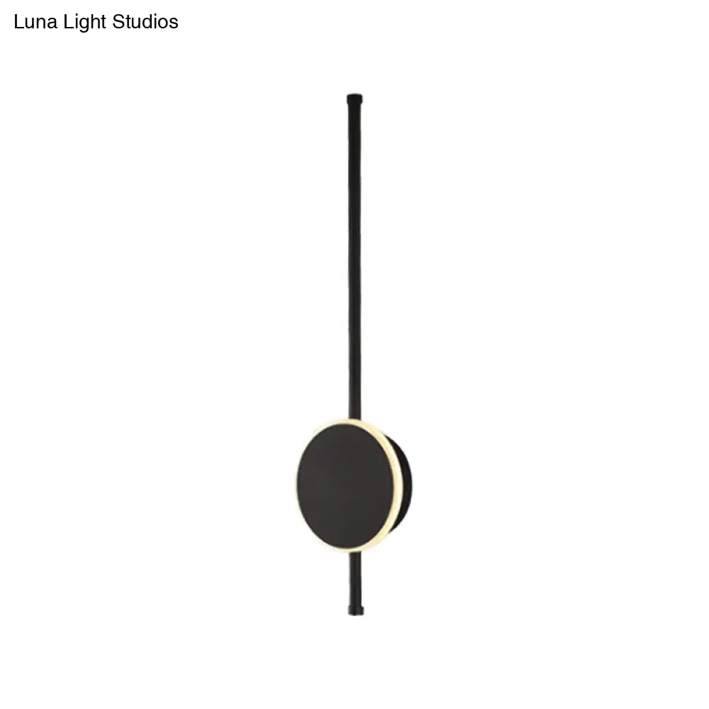 DecorBites™ Minimalist Acrylic Wall Sconce with LED Light in Black/White - Available in 3 Sizes