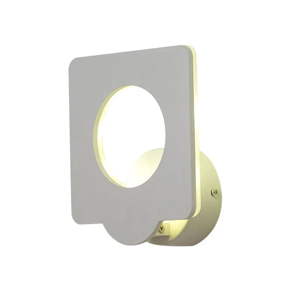 DecorBites™ Minimalist Aluminum LED Wall Sconce in Circle/Square Shape - Warm/Natural Lighting