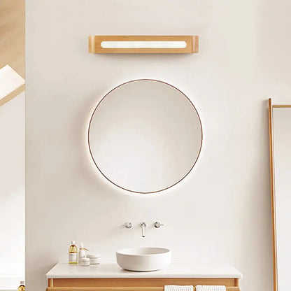 Minimalist bamboo led wall sconce bedroom nordic style lighting