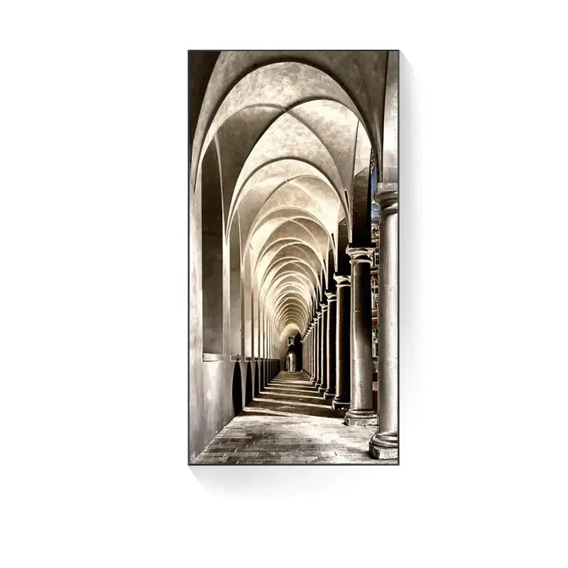 Minimalist beige abstract led wall lamp hallway framed art