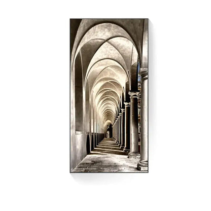 Minimalist beige abstract led wall lamp hallway framed art