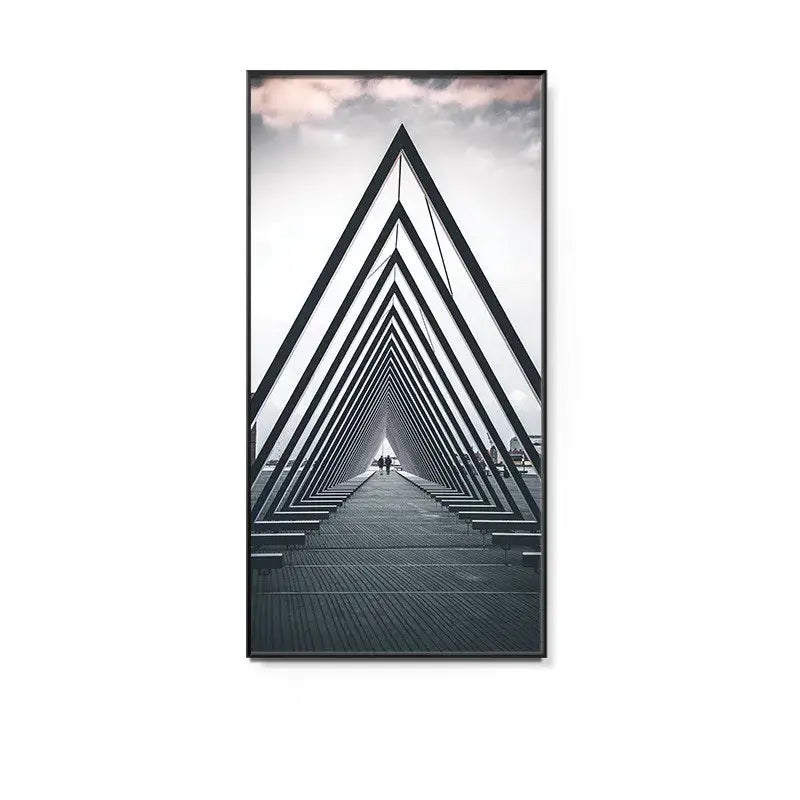 Minimalist beige abstract led wall lamp hallway framed art