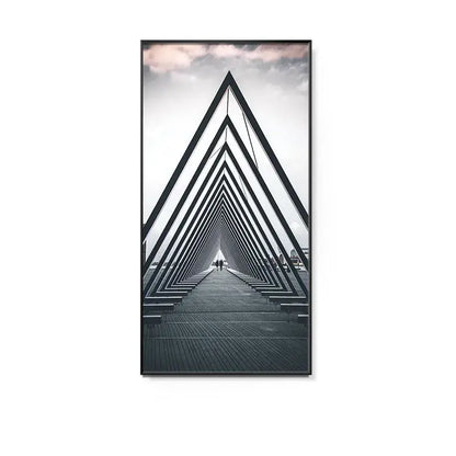 Minimalist beige abstract led wall lamp hallway framed art