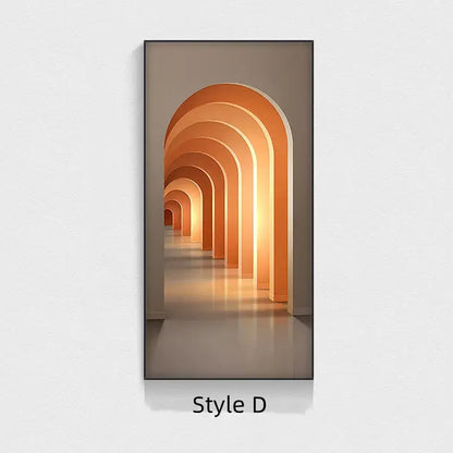 Minimalist beige abstract led wall lamp hallway framed art