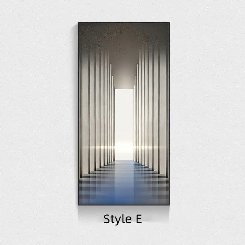 Minimalist beige abstract led wall lamp hallway framed art