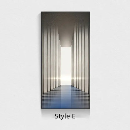 Minimalist beige abstract led wall lamp hallway framed art