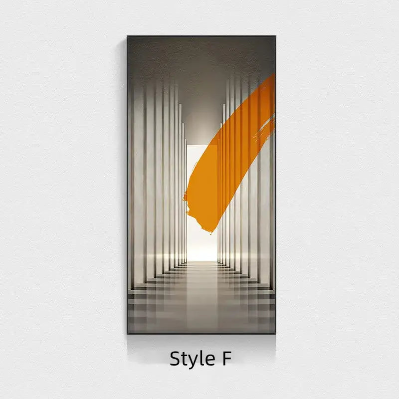 Minimalist beige abstract led wall lamp hallway framed art