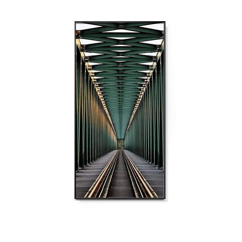 Minimalist beige abstract led wall lamp hallway framed art