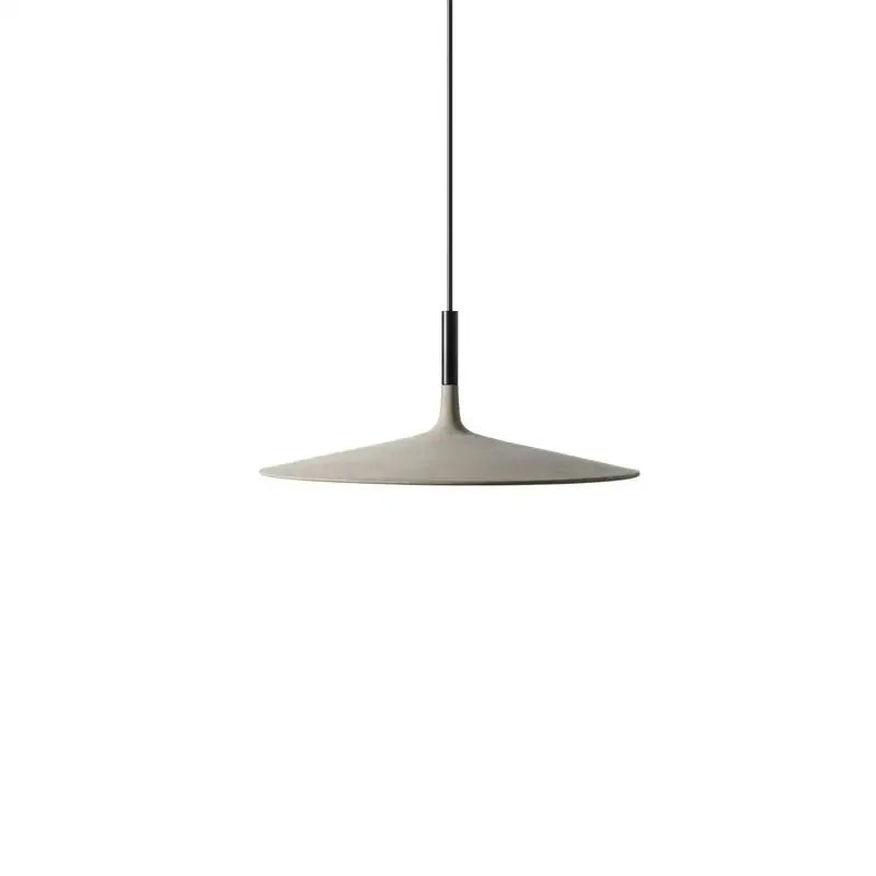 Minimalist beige cement ufo led pendant light for dining room