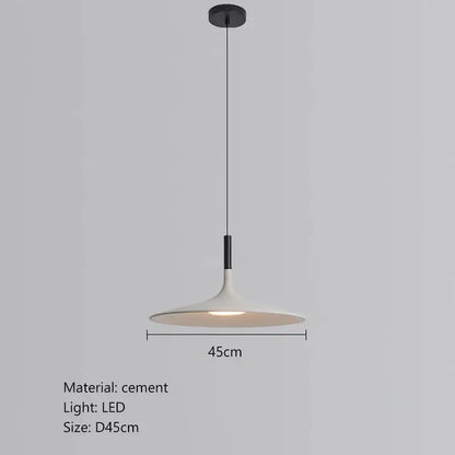 Minimalist beige cement ufo led pendant light for dining room