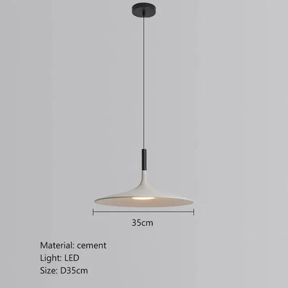 Minimalist beige cement ufo led pendant light for dining room