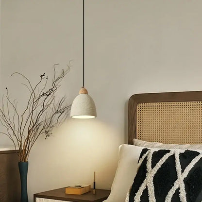 Minimalist beige cement led pendant lights kitchen decor