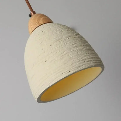 Minimalist beige cement led pendant lights kitchen decor