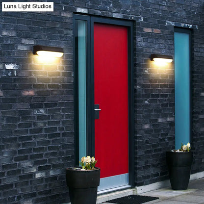 DecorBites™ Minimalist Black Acrylic LED Wall Sconce for Yard - Capsule Shape