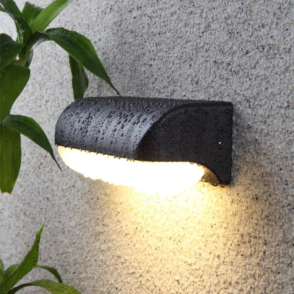 DecorBites™ Minimalist Black Acrylic LED Wall Sconce for Yard - Capsule Shape