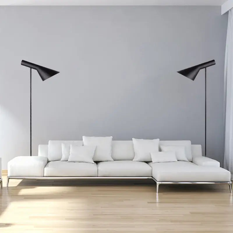 Minimalist black adjustable led floor lamp living room light