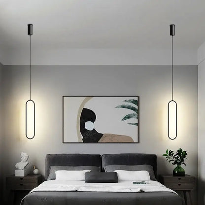 Minimalist black aluminium led chandelier for dining room