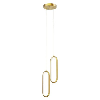 Minimalist black aluminium led chandelier for dining room