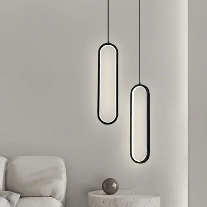 Minimalist black aluminium led chandelier for dining room