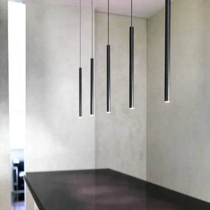Minimalist black aluminum led ceiling rail track spotlights kitchen