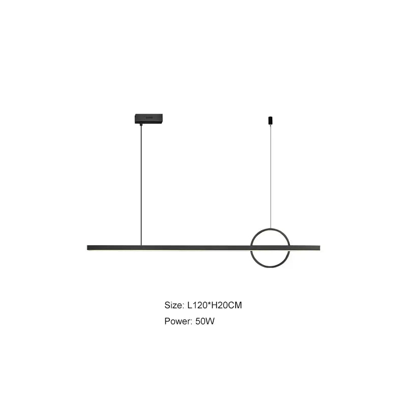 Minimalist black and geometric copper chandelier dining room light