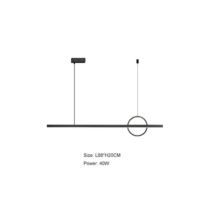 Minimalist black and geometric copper chandelier dining room light
