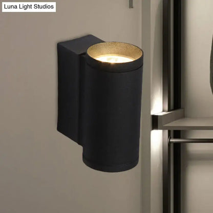 Minimalist black and gold metal wall mounted lamp bedroom sconce