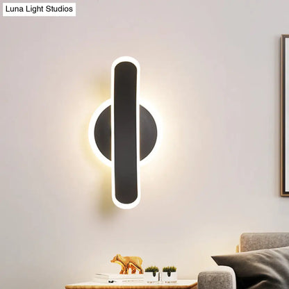 DecorBites™ Minimalist Black Bend LED Wall Sconce - Acrylic Wall Mounted Lamp in White/Warm Light