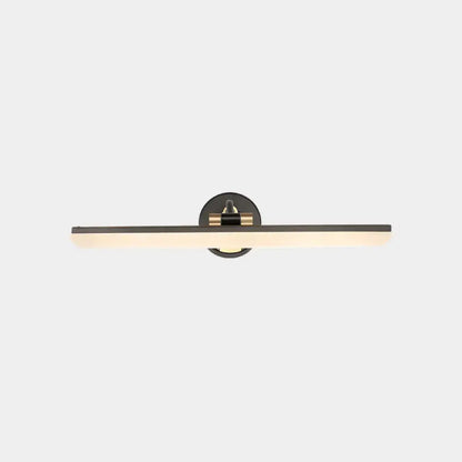 Minimalist black & brass swing arm wall mounted vanity light bathroom