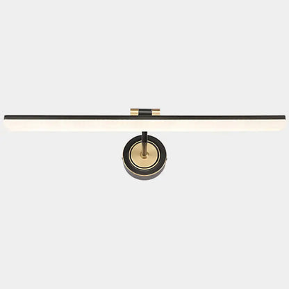 Minimalist black & brass swing arm wall mounted vanity light bathroom