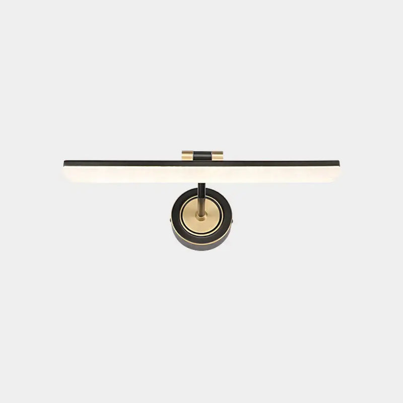 Minimalist black & brass swing arm wall mounted vanity light bathroom