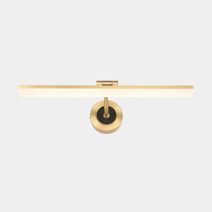 Minimalist black & brass swing arm wall mounted vanity light bathroom