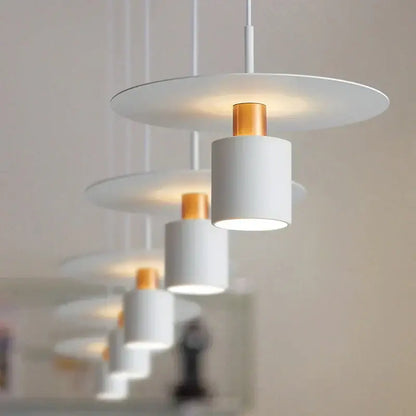 Minimalist black & copper iron art led chandelier bedroom pendant light