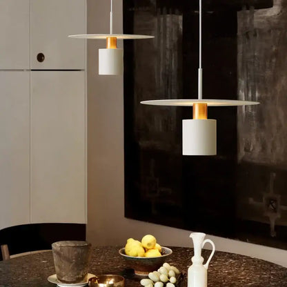 Minimalist black & copper iron art led chandelier bedroom pendant light