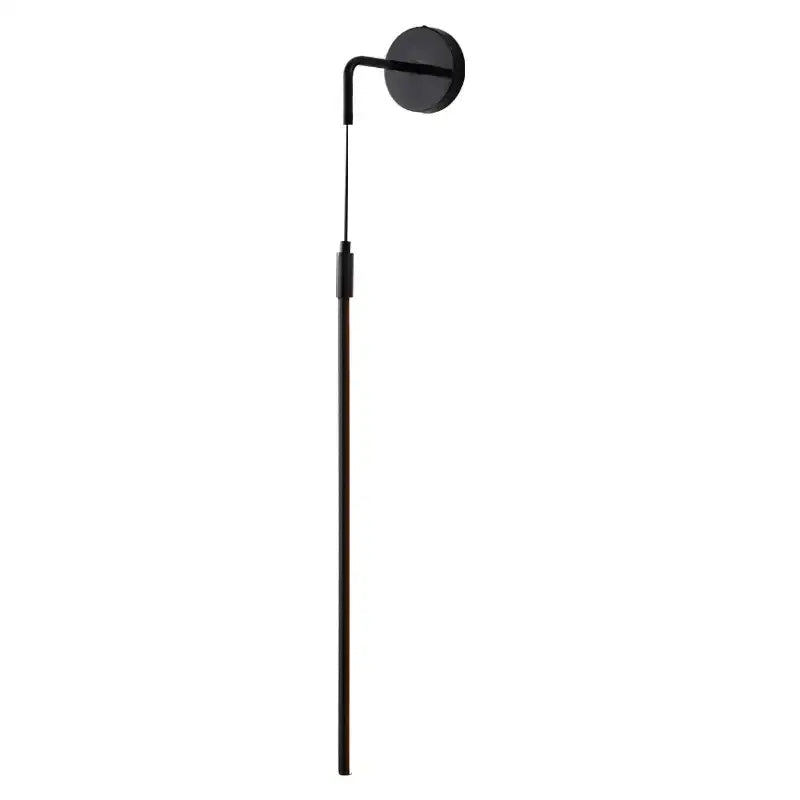 Minimalist black copper wall lamp bedroom sleek circular light