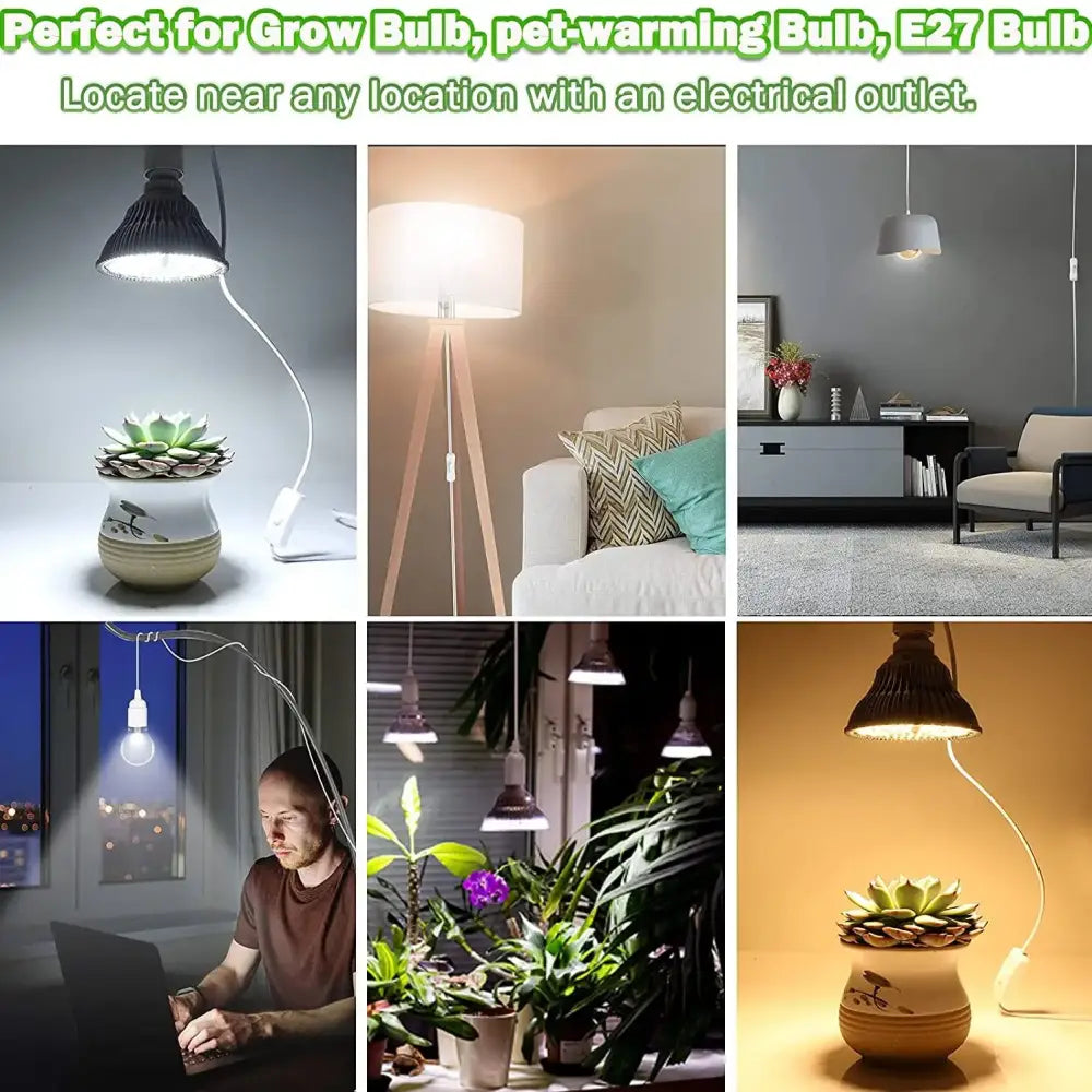 Minimalist black decorative lamp cord with dimmer switch bedroom light