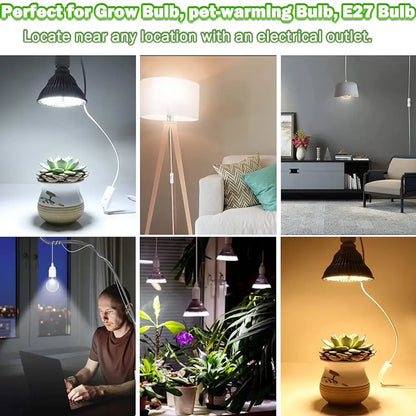 Minimalist black decorative lamp cord with dimmer switch bedroom light