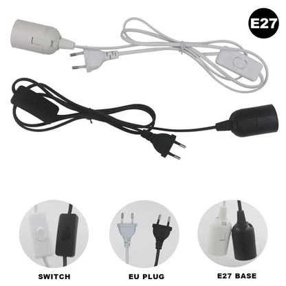 Minimalist black decorative lamp cord with dimmer switch bedroom light