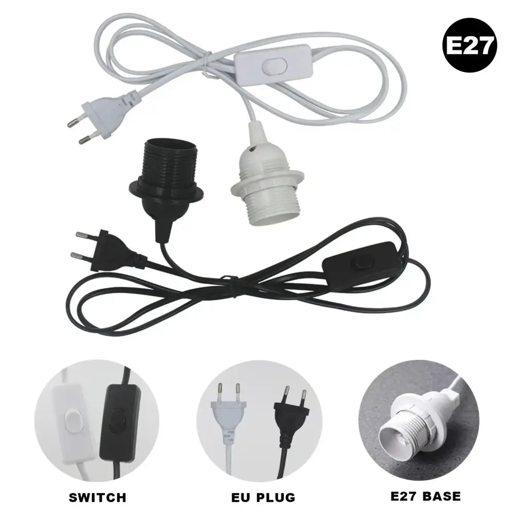 Minimalist black decorative lamp cord with dimmer switch bedroom light