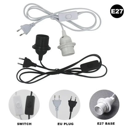 Minimalist black decorative lamp cord with dimmer switch bedroom light