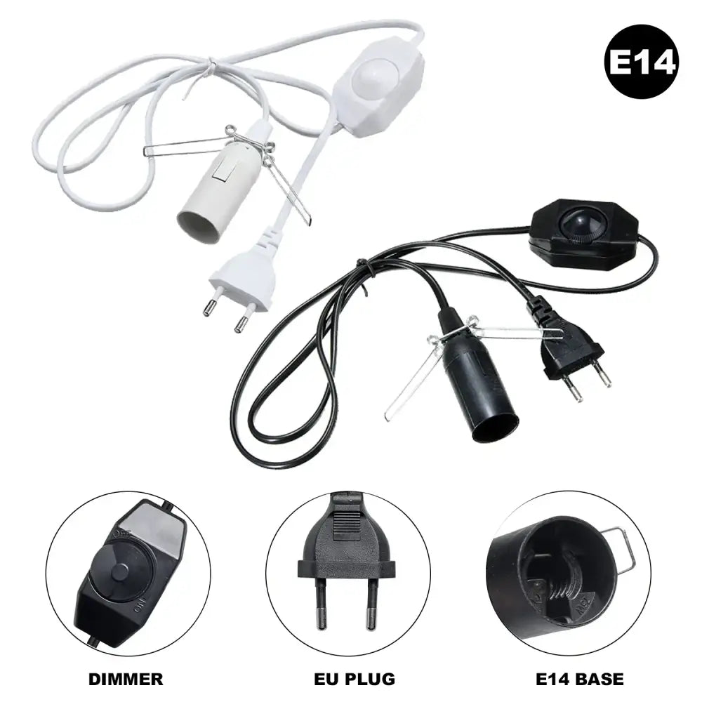 Minimalist black decorative lamp cord with dimmer switch bedroom light